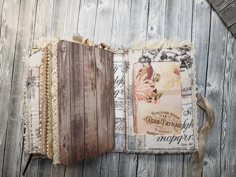 Homemade "Vintage Floral" Folio with removable Journal