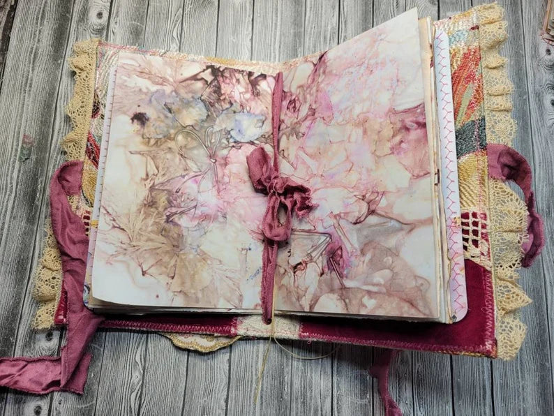 Boho Journal Cover - Dusty Pink & Gold