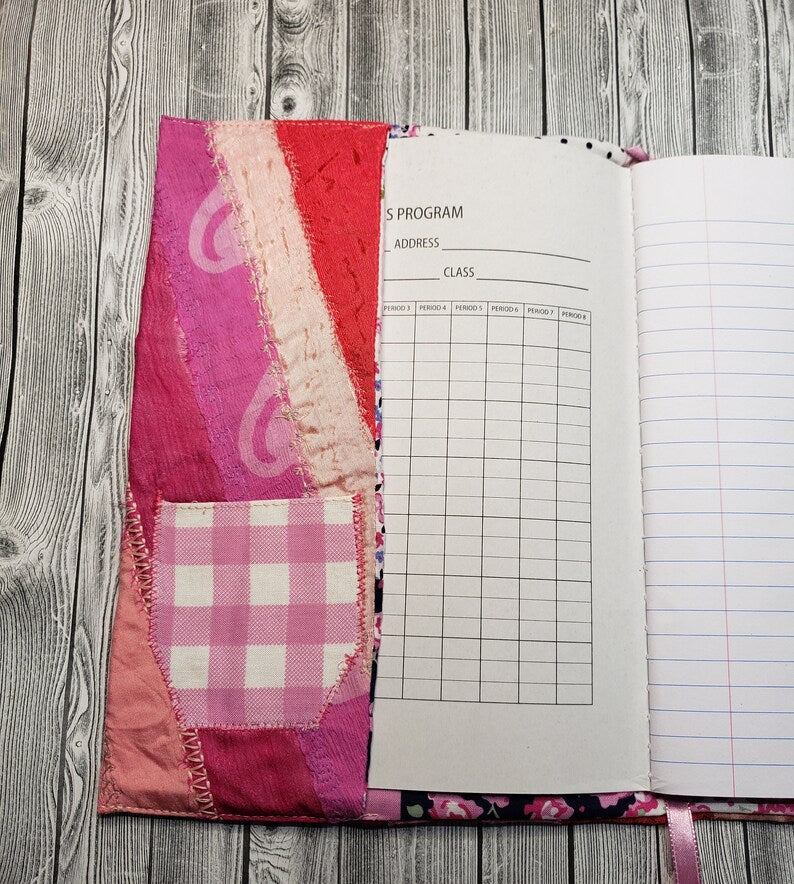 Sari Silk Fabric Composition Notebook Cover