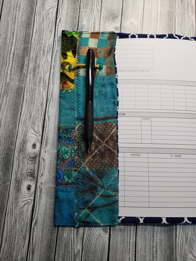 Patchwork Fabric Composition Notebook Cover