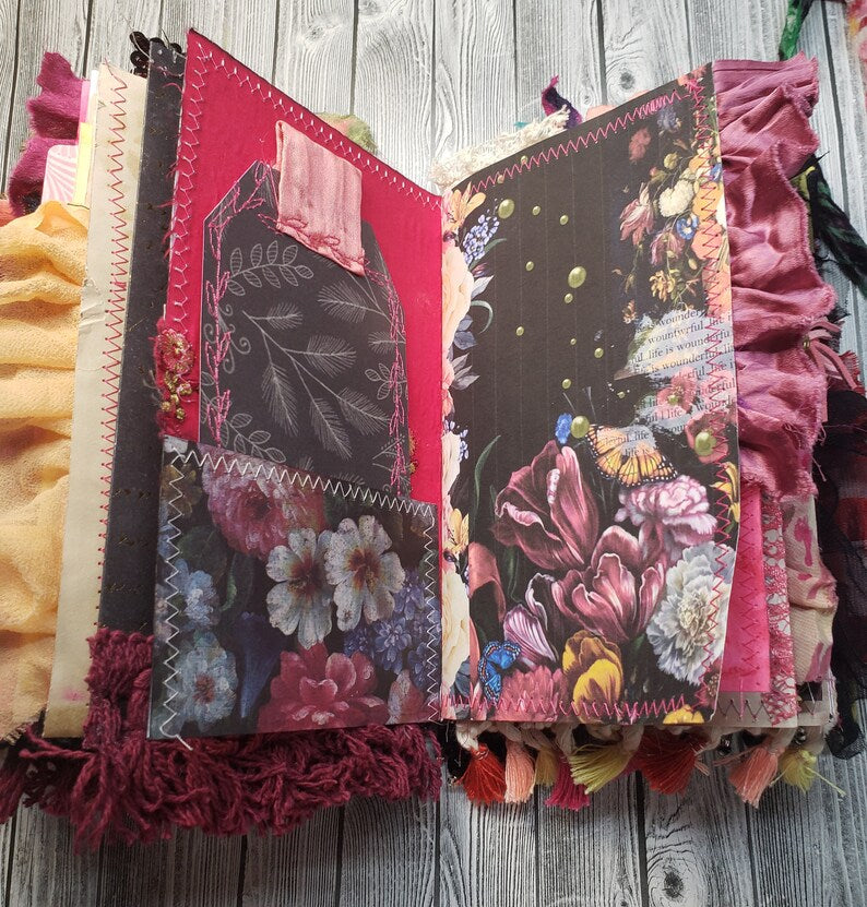 Black Floral Junk Journal